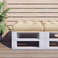 vidaXL Pallet Cushion Beige 23.6"x23.6"x4.7" Fabric
