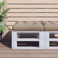 vidaXL Pallet Cushion Taupe 22.8"x22.8"x3.9" Fabric