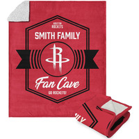 NBA Houston Rockets Dominion Personalized Silk Touch Sherpa Throw Blanket 50X60 Inches