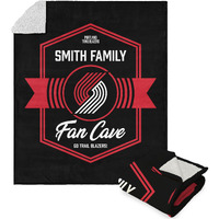 NBA Portland Trail Blazers Dominion Personalized Silk Touch Sherpa Throw Blanket 50X60 Inches
