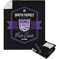 NBA Sacramento Kings Dominion Personalized Silk Touch Sherpa Throw Blanket 50X60 Inches