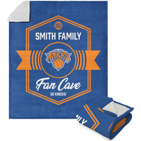 NBA New York Knicks Dominion Personalized Silk Touch Sherpa Throw Blanket 50X60 Inches
