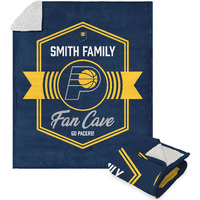 NBA Indiana Pacers Dominion Personalized Silk Touch Sherpa Throw Blanket 50X60 Inches