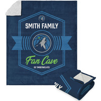 NBA Minnesota Timberwolves Dominion Personalized Silk Touch Sherpa Throw Blanket 50X60 Inches