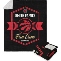 NBA Toronto Raptors Dominion Personalized Silk Touch Sherpa Throw Blanket 50X60 Inches
