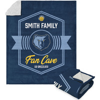NBA Memphis Grizzlies Dominion Personalized Silk Touch Sherpa Throw Blanket 50X60 Inches