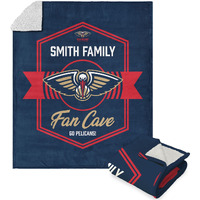 NBA New Orleans Pelicans Dominion Personalized Silk Touch Sherpa Throw Blanket 50X60 Inches