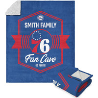 NBA Philadelphia 76ers Dominion Personalized Silk Touch Sherpa Throw Blanket 50X60 Inches