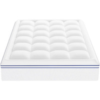 VEVOR Mattress Topper Fiber Fill Detachable & Washable Queen Size 1 in Thickness