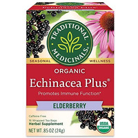 Traditional Medicinals, Seasonal Wellness, Organic, Echinacea Plus, Elderberry, 16 Tea Bags, Net wt. 0.85 Oz