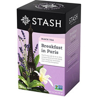 Stash Tea Breakfast In Paris Black Tea - Caffeinated, Non-GMO Project Verified Premium Tea with No Artificial Ingredients, 18 Count (Pack of 6) - 108 Bags Total