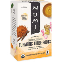 Numi Organic Tea Turmeric Tea, Three Roots,12 Bag(S),1.42 OZ(40.2G)