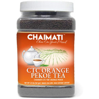 ChaiMati ?CTC Orange Pekoe Black Tea ?Malty Awakening Tea ?Strong Flavor/Smooth undertones ?High in Caffeine ?Makes for 350 Cups ?Easy to Store ?24 oz. Food Grade Jar(D0102HPS98A.)