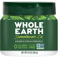 WHOLE EARTH Stevia & Monk Fruit Plant-Based Sweetener, 9.8 Ounce Jar