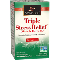 Bravo Tea Triple Stress Relief Caffeine Free 20 Tea Bags
