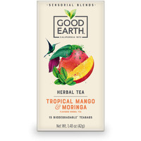 Good Earth Sensorial Blends Tropical Moringa & Mango Herbal Tea, 15Count