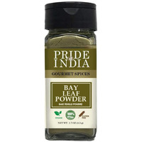 Pride of India ?Bay Leaf Powder ?Fresh & Authentic Bay Leaf Ground ?Gourmet Spice ?Good for Seasoning Stews/Soups/Tea ?Easy to Use ?1.7 oz. Small Dual Sifter Jar(D0102HP6B6V.)