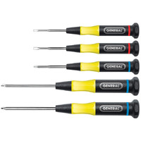 SCREWDRIVER SET 5P BK/YL (Pack of 1)