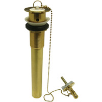 Kingston Brass CC1002 Pull-Out Bathroom Drain without Overflow, 20 Gauge, Polished Brass