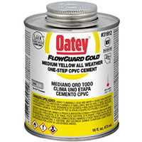 4095881 CEMENT FLOWGUARD 16OZ Oatey FlowGuard Gold All Weather One-Step Yellow Cement For CPVC 16 oz (Pack of 1)