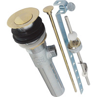 Kingston Brass KB1002 Brass Pop-Up Drain with Overflow Hole, 22 Gauge, Polished Brass