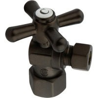 Kingston Brass CC43105X Quarter Turn Valves (1/2-Inch FIP X 3/8-Inch O.D. Compression), Oil Rubbed Bronze