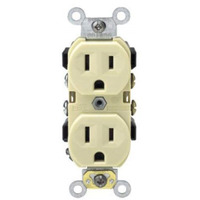 3201530 RECEPTACLE SIDE/BCK15AIV Leviton 15 amps 125 V Duplex Ivory Outlet 5-15R (Pack of 1)