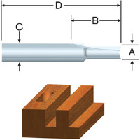 ROUTER BIT 1/8" STRAIT (Pack of 1)