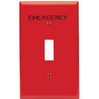 WALLPLATE TOGL 1G RED (Pack of 1)
