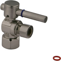Fauceture CC43108DL Quarter Turn Valves (1/2-Inch FIP X 3/8-Inch O.D. Compression), Brushed Nickel