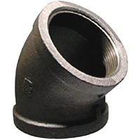 ELBOW 45D 2.5X2.5 BLK (Pack of 1)