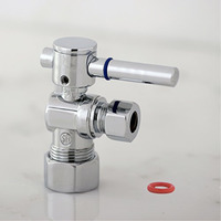 Fauceture CC53301DL 5/8" O.D. Compression X 3/8" O.D. Compression Angle Valve, Polished Chrome