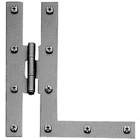 H-L HINGE 7" BLK IRON (Pack of 1)