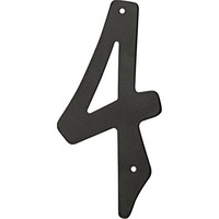 5028262 4"" BLK #4 NAILON 1PC Hillman 4 in. Black Aluminum Nail-On Number 4 1 pc (Pack of 3)