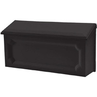 MAILBOX HORZ POLY BLACK (Pack of 1)