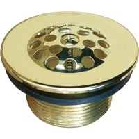 Kingston Brass DTL202 Tub Drain Strainer and Grid, Polished Brass