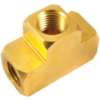 BRASS TEE 1/4"FEMALE BRS (Pack of 1)