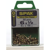 SCRW SPAX FH6X1/2YLWBX50 (Pack of 1)