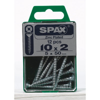 SCRW SPAX FH10X2 ZN BX12 (Pack of 1)