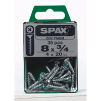 SCRW SPAX FH8X3/4ZN BX35 (Pack of 1)