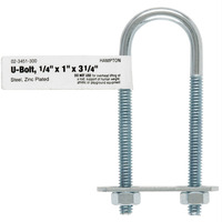 BOLT U 1/4""X1""X3.25"" (Pack of 10)
