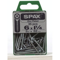 SCRW SPAX FH6X1.25ZNBX35 (Pack of 1)