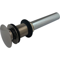 Kingston Brass EV7008 Push Pop-Up Drain without Overflow Hole, 22 Gauge, Brushed Nickel