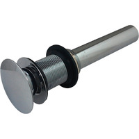 Kingston Brass EV7001 Push Pop-Up Drain without Overflow Hole, 22 Gauge, Polished Chrome