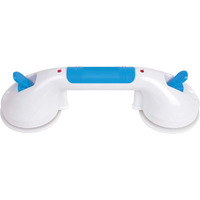 Carex Suction Shower Grab Bar - 12 Ultra Grip Shower Handle - Dual Locking Grab Bars for Bathtubs and Showers - Seniors, Disabled, Handicap, Elderly Assistance Product
