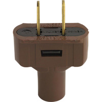 SHORT FLAT PLUG 15A BRN (Pack of 25)