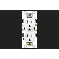 3201548 RECEPTACLE SIDE/BCK15AWH Leviton 15 amps 125 V Duplex White Outlet 5-15R (Pack of 1)