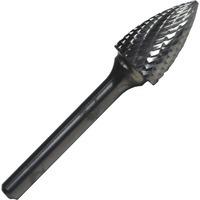SG1x6" 1/4" X 5/8" Tree Pointed End Carbide Burr 1/4" Shank 6"OAL, DULSG1X6