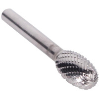 SE5 1/2" X 7/8" Oval Carbide Burr 1/4 Shank, DULSE5