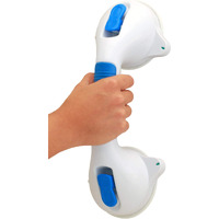 NOVA Medical Products Suction Grab Bar, Easy On and Off, Support and Assist Rail for Bath or Shower, 12 Length Grab Bar, White